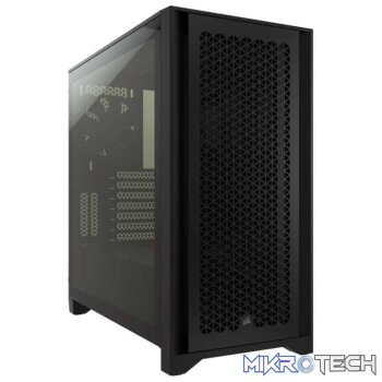 Corsair 4000D Airflow Edition Tempered Glass Mid Tower E-ATX Case  Black